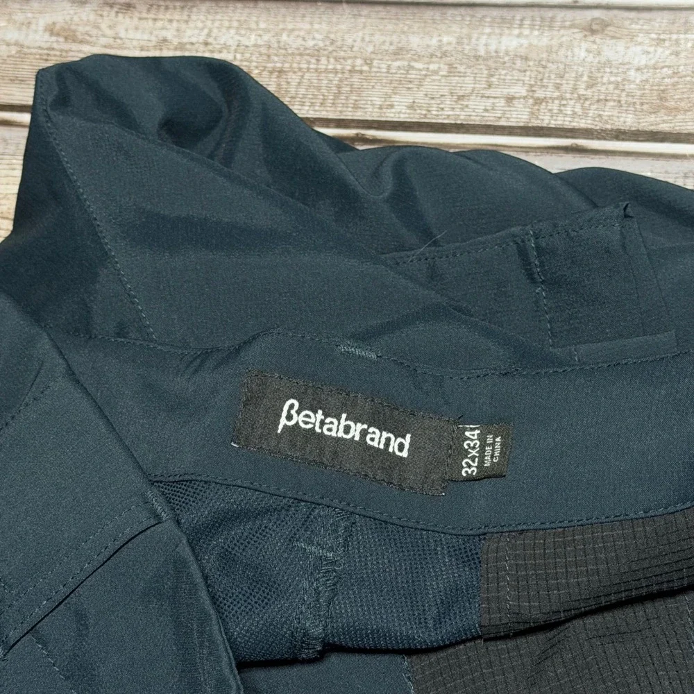 Betabrand Mens 32x34‎ Pants Dark Blue Flat Front Chinos